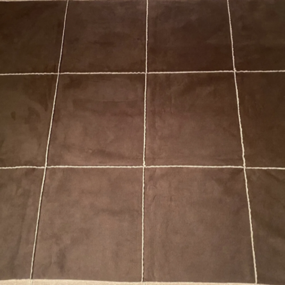 Pottery Barn Brown Faux Shearling Throw Blanket